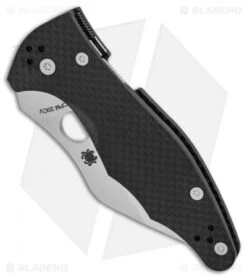 Spyderco Yojimbo 2 Knife Carbon Fiber (3.125" Satin 20CV) C85CF20CVP2 -Spyderco Sales Store Spyderco Yojimbo 2 CF Satin BHQ 84392 er spine