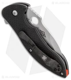 Spyderco Rubicon 2 Liner Lock Knife Carbon Fiber/G-10 (3" Satin) C187CFP2 -Spyderco Sales Store Spyderco rubicon 2 cf G10 satin C187CFP2 BHQ 36428 er side