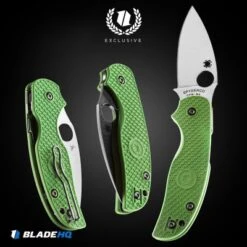 Spyderco Sage 5 Lightweight Compression Lock Knife Mint FRN (3" Satin M4) BHQ -Spyderco Sales Store SpydercoSage5CompressionLockM4MintFRNExclusive