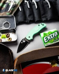 Spyderco Sage 5 Lightweight Compression Lock Knife Mint FRN (3" Black M4) BHQ -Spyderco Sales Store SpydercoSage5MintBlackM4 1Listing
