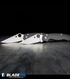 Spyderco Paramilitary 2 Knife Carbon Fiber (3.4" Satin Serr 52100) -Spyderco Sales Store Untitled 18