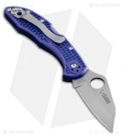 Spyderco Kahr Arms Delica 4 Knife Denim Blue FRN (2.5" Bead Blast) C11KAPDB -Spyderco Sales Store kahr spyderco delica 4 blue