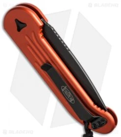 Microtech LUDT Automatic Knife Orange (3.4" Black Serr) 135-2OR -Spyderco Sales Store microtech 135 1 or side cm