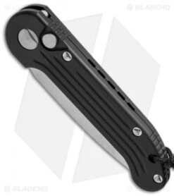 Microtech LUDT Automatic Knife Black (3.4" Stonewash Serr) 135-11 -Spyderco Sales Store microtech 135 11 bottom cm