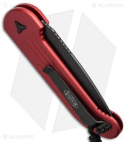 Microtech LUDT Automatic Knife Red (3.4" Black Serr) 135-2RD -Spyderco Sales Store microtech 135 2rd side cm 1