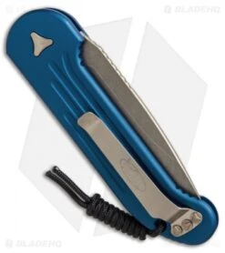 Microtech LUDT Automatic Knife Blue (3.4" Bronzed) 135-13BL -Spyderco Sales Store microtech LUDT blue bronze 135 13BL BHQ 50464 er side