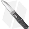 Microtech OSS Cobra Bowie Knife Auto Carbon Fiber (3.75" Satin Plain) 137-4