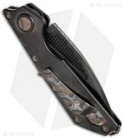 Marfione Custom DOC Killswitch Automatic Knife DLC Ti (3.75" DLC Tri-Tone) -Spyderco Sales Store microtech doc killswitch dlc flame tri tone side cm