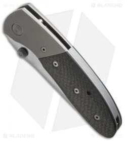 Microtech LCC Lightfoot Compact Combat D/A Automatic Knife CF (Stonewash) 2000 -Spyderco Sales Store microtech gen 1 lcc da auto cf sw bottom cm