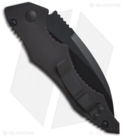 Microtech Kestrel Tactical Automatic Knife (3.95" Black Plain) 2011 Model 131-1T -Spyderco Sales Store microtech kestrel black tactical 131 1t back