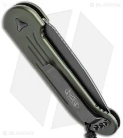 Microtech LUDT Automatic Knife OD Green (3.4" Black Serr) 135-2OD -Spyderco Sales Store microtech ludt 135 2 od side cm 1