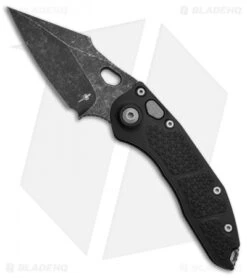 Marfione Custom Borka Blades Prototype Stitch Auto Knife Black (Acid Wash)