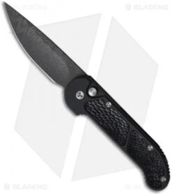 Microtech Marfione Custom Mini UMS Automatic Knife W/ Black Ostrich (Damascus)