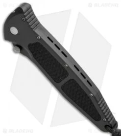 Microtech Mini Socom Tanto Manual Knife (3.25" Black Serr) 1/2000 5 Microtech Mini Socom Tanto Manual Knife (3.25" Black Serr) 1/2000 -Spyderco Sales Store microtech used mini socom black 01 2000 bottom cm