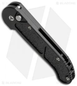 Microtech Mini UMS Automatic Knife (2.375" Black Serr) 04/2002 -Spyderco Sales Store microtech used mini ums black serr 4 200 bottom cm