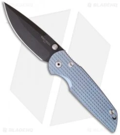 Pro-Tech Custom TR-3 Integrity Frame Lock Knife Blue Ti (3.5" Black) 7725-BT