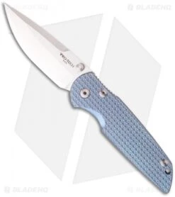 Pro-Tech Custom TR-3 Integrity Frame Lock Knife Blue Ti (3.5" Stonewash) 7725-SW