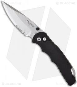 Pro-Tech TR-4 Tactical Response Button Lock Manual Knife (4" SW Serr) TR-4MA.2