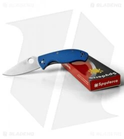 Spyderco Tenacious Folding Knife Blue G-10 (3.375" Satin) C122GPBL -Spyderco Sales Store spyderco c122gpbl blue satin plain deal of the week