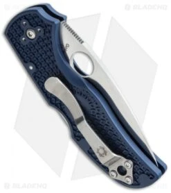 Spyderco Native 5 Lightweight Knife Dark Blue FRN (3" Satin CPM-S110V) C41PDBL5 -Spyderco Sales Store spyderco c41pdbl5 side cm