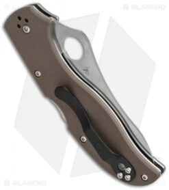 Spyderco Stretch 2 Knife Brown G-10 (3.5" Satin ZDP-189) C90GBNPE2 -Spyderco Sales Store spyderco c90gbnpe2 side cm