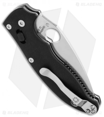 Spyderco Manix 2 Knife Black G-10 83mm (3.38" Satin Serr) C101GPS2 2 Spyderco Manix 2 Knife Black G-10 83mm (3.38" Satin Serr) C101GPS2 - Image 2