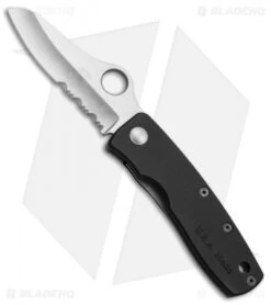 Spyderco Sales Store 20 Spyderco Terzuola Jr. Liner Lock Knife Aluminum (2.75" Satin Serr)