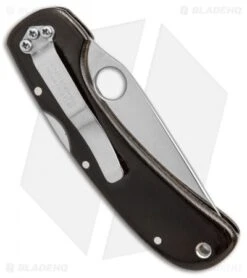 Spyderco Wayne Goddard Small Lock Back Knife Brown Micarta (2.9" Satin Serr) -Spyderco Sales Store spyderco wayne goddard small brown BHQ 37228 er side