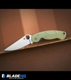 Spyderco M4 Military Knife Natural G-10 (4" Satin) C36GM4P Exclusive -Spyderco Sales Store spyerdo military jade m4 C36GM4P BHQ 37116 dl 3