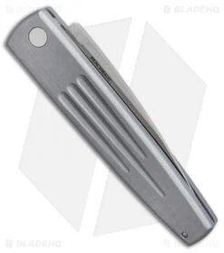 Vintage Benchmade 1000S Auto Spike Automatic Knife Pewter (3.6" Satin Serr) -Spyderco Sales Store vintage benchmade 1000S spike pewter BHQ 37811 er side